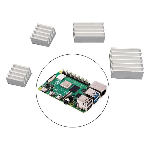 Aluminum heatsink 4pcs set - aluminum,